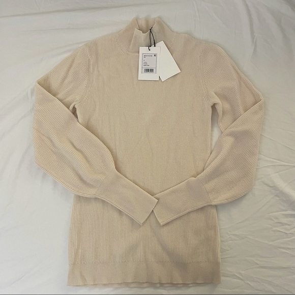 NWT Theory rib knit mock neck sweater - Picture 2 of 8